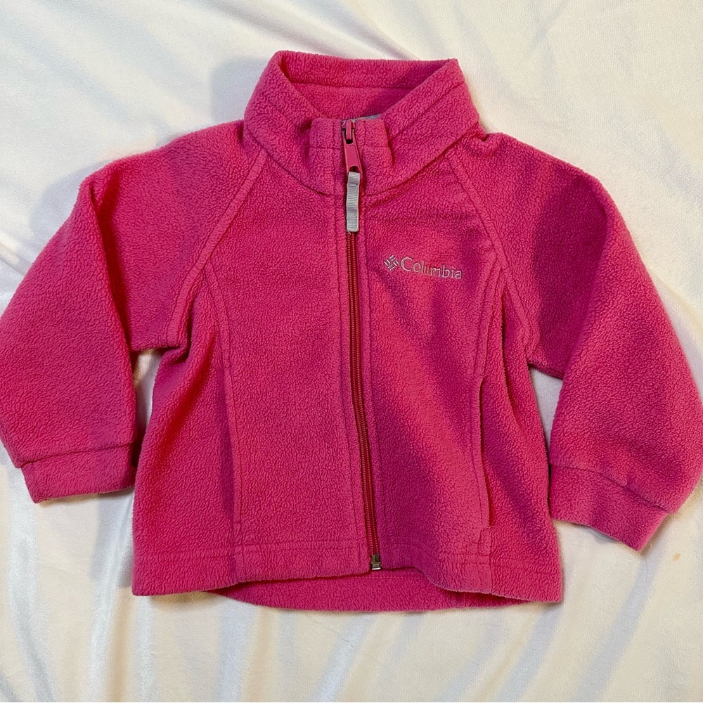 Columbia toddlers pink fleece jacket